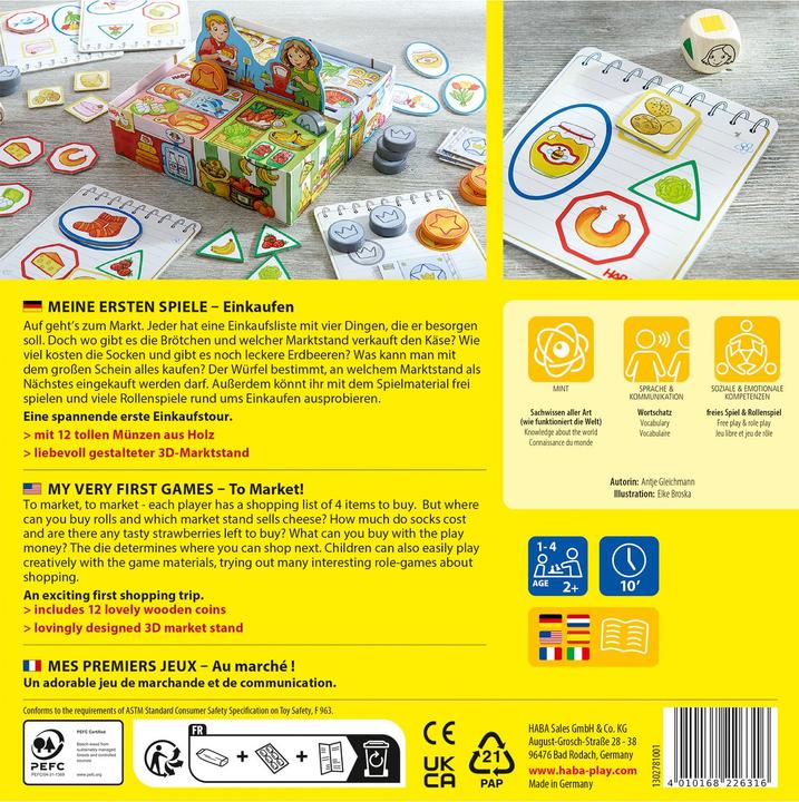 Actual product image Haba My first games shopping (German)
