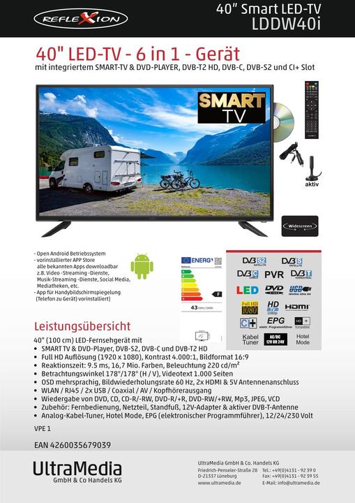 Actual product image Reflexion LDDW40i (40", LDDW, LCD, Full HD)