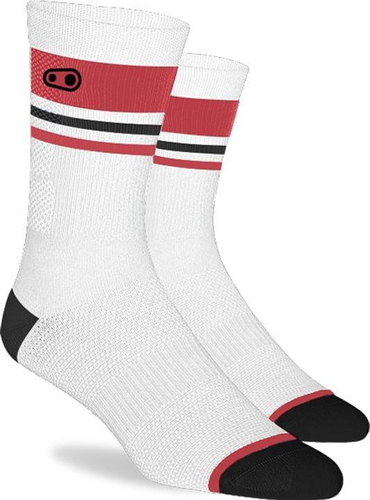 Crankbrothers Icon Socks, white/red/black, S/M | 37-42 (EU) | 5-9 (US) (S/M)