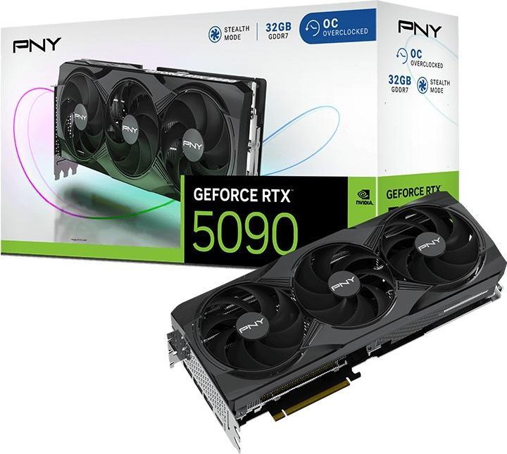 Produktbild PNY RTX5090 VERTO OC Triple Fan 32GB GDDR7 HDMI 3xDP (32 GB)