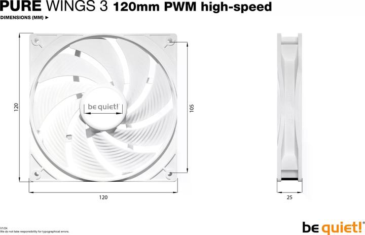 Image du produit be quiet! Pure Wings 3 (120 mm, 1 x)