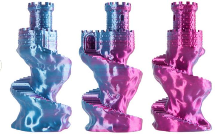 Immagine prodotto Filament · PLA Magic SILK · AURORA BLOOM · 1.75mm · 1kg (PLA, 1.75 mm, 1000 g, Multicolore)