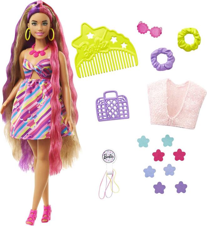 Image du produit Barbie Poupée Totally Hair au look floral
