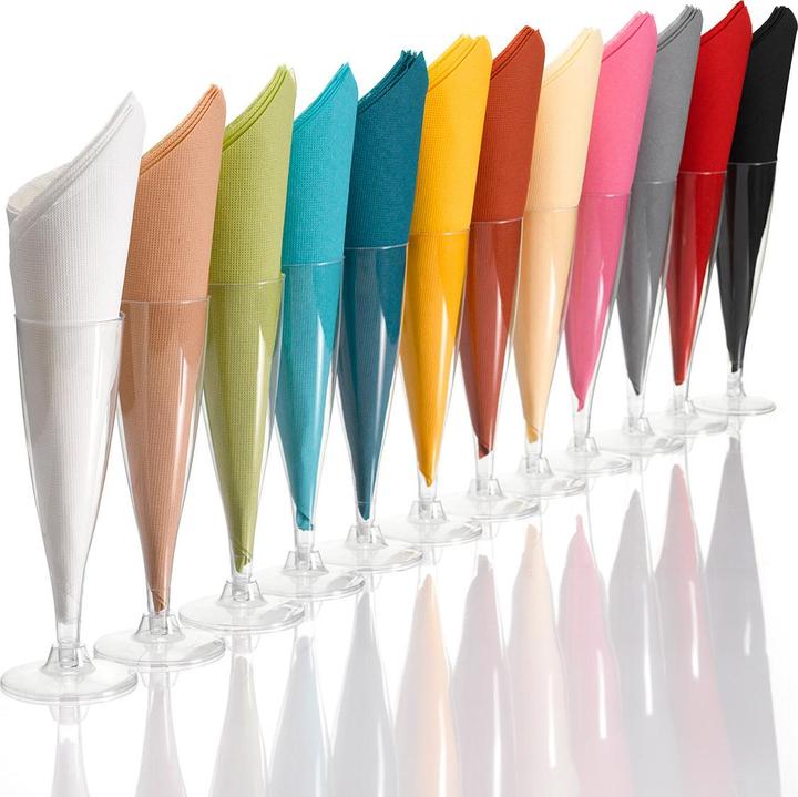 Produktbild Casativo 40er-Set Papier Servietten einfarbig, 2-lagig, smaragdgrün, 38 x 38 cm (40 x, 38 x 38 cm)