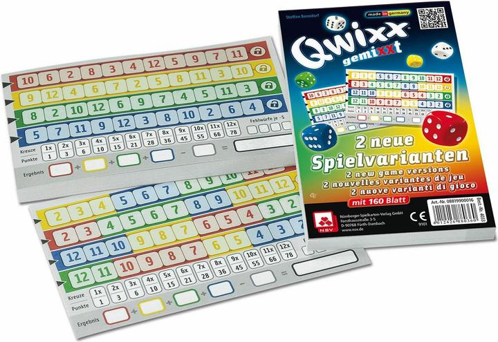 NSV Qwixx gemiXXt Zusatzblöcke (Deutsch)
