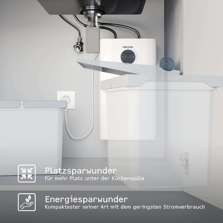 Produktbild Stiebel Eltron SNU 5 Plus 1 kW, sehr kompakt, antitropf, thermostop, Untertischboiler 5 l Niederdruck mit Stecker