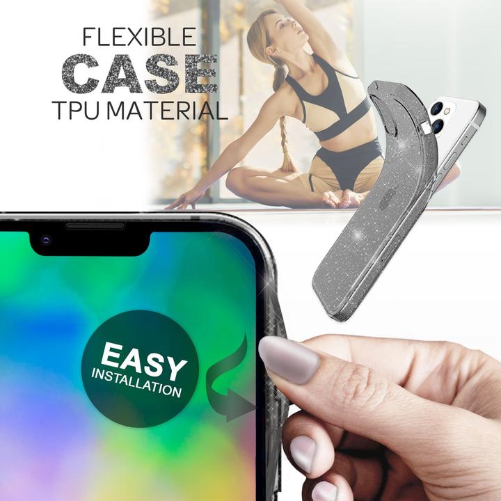 Produktbild Nalia Klare Glitzer Silikon Hülle (Apple iPhone 14 Plus)