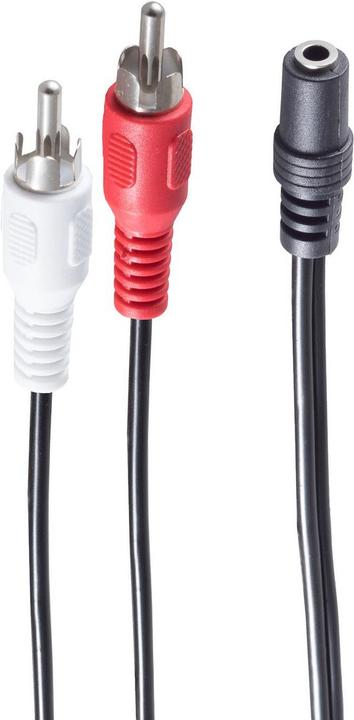 Actual product image Shiverpeaks BASIC-S audio cable, 2 x cinch plug (0.20 m, 3.5mm jack (AUX))