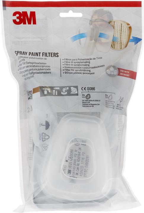 Immagine prodotto 3M Filtro di ricambio per respiratore semimaschera 6002C (A2P2, 2 x)