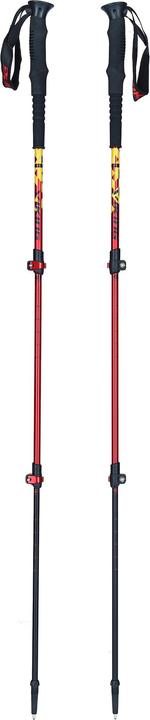 Actual product image Viking Trekking poles Lhotse 610-20-7980-34-UNI, 65-135 cm, red-black-yellow (65 -135 cm)