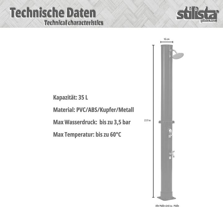 Produktbild Stilista Solardusche