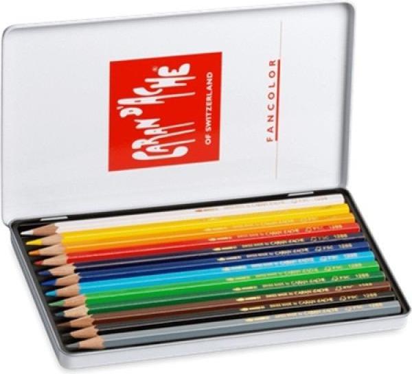 Immagine prodotto Caran d'Ache Fancolor Farbstifte Metallschachtel (Multicolore, 12 x)