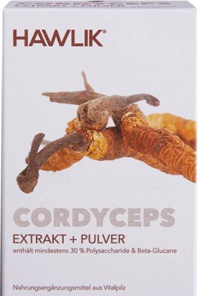 Actual product image Hawlik Cordyceps extract + powder capsule (120 Piece, Capsules, 109 g)