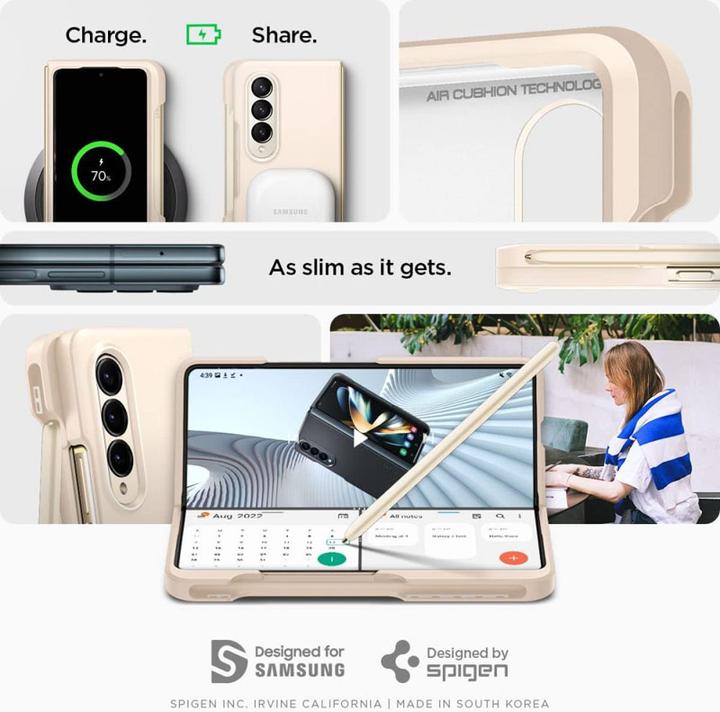 Image du produit Spigen Thin Fit Pen Galaxy Z Fold 4 Pearled Ivory (Samsung Galaxy Z Fold4)