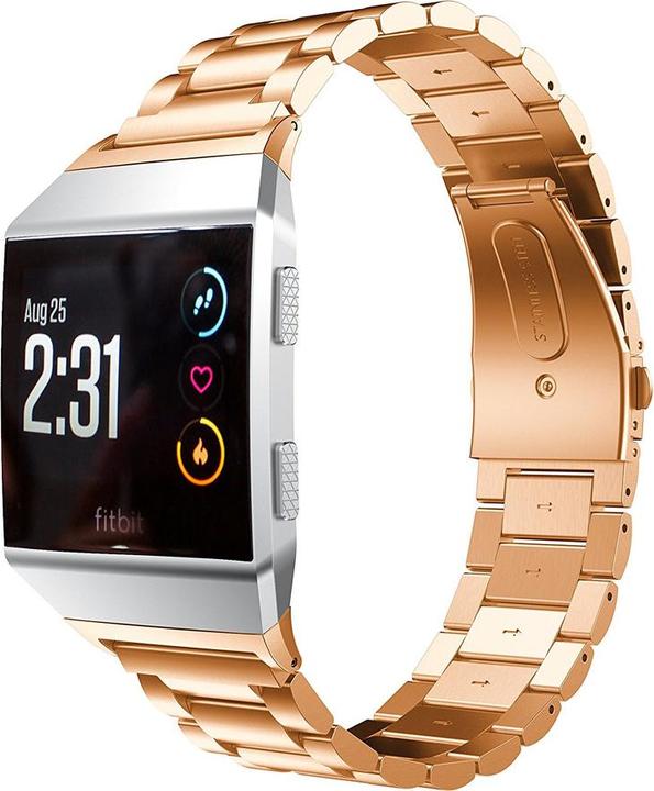 Actual product image JTI Stainless steel bracelet compatible with Fitbit Ionic - Rose (Stainless steel)
