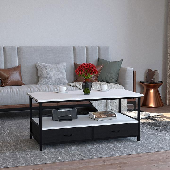 Produktbild VCM Metall Holz Sofatisch Couchtisch Flonila (100 x 45 x 50 cm)