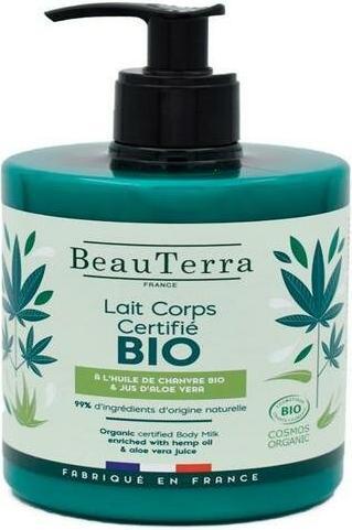 Actual product image BeauTerra Body Milk Hemp & Aloe Vera Organic Fl 500 ml (Body milk, 500 ml)