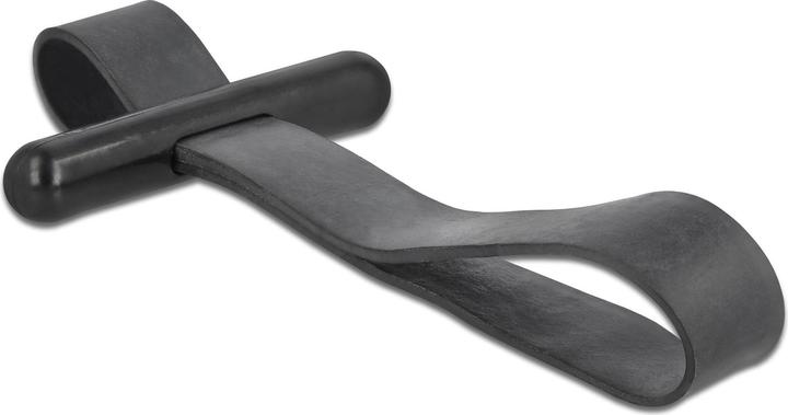 Actual product image Delock Cable Tie with Rubber Loop Black 2.6 cm x 15 mm (Plastic cable ties, 26 mm, 1 pcs.)