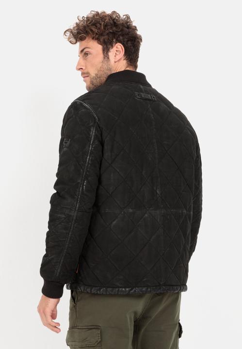 Produktbild Camel Active Leder-Steppjacke mit Strickkragen (50)