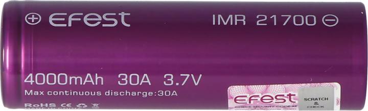 Actual product image Efest Battery IMR21700, 30A (1 pcs., 21700, 4000 mAh)
