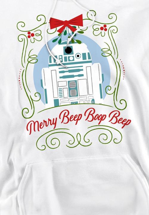 Produktbild Star Wars Merry Beep Boop Beep Kapuzenpullover weihnachtliches Design (S)