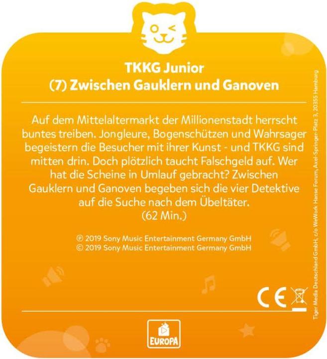 Produktbild Tigermedia TKKG Junior - Folge 7: Zwischen Gauklern und Ganoven (Deutsch)