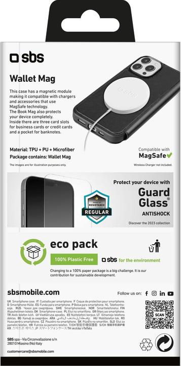 Productafbeelding SBS Boekenhoes MagSafe iPhone 15 Pro zwart (Apple iPhone 15 Pro)