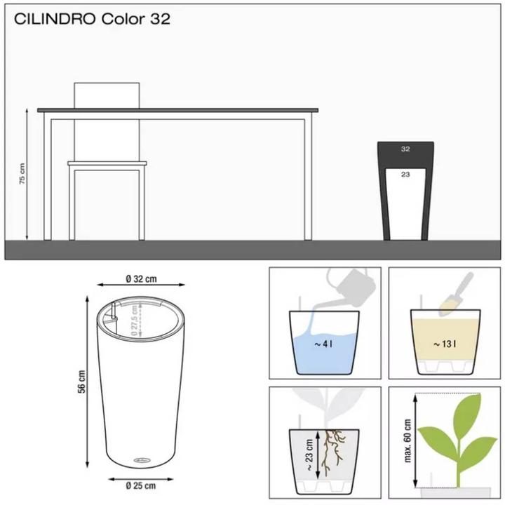 Actual product image Lechuza Cilindro 32 (32 cm)