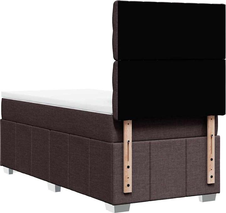 Produktbild VidaXL Boxspringbett Matratze Bett Einzelbett Polsterbett Dunkelbraun 90x200cm (90 x 200 cm)
