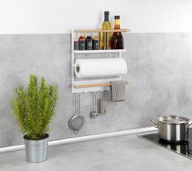 Produktbild Wenko Magnetisches Kchenregal Magna wei/Bambus