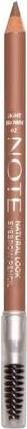 Actual product image Note COSMETIQUE Natural Look Eyebrow 2 in 1 Eyebrow Pencil with Spoolie Brush Waterproof Double-Side (Beige)