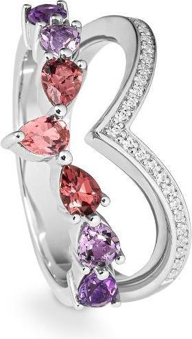 Breuning RING - E.ROSA TURMALIN/Brill. 0,138 Ct. H/si (62, 585/14 K Gold)