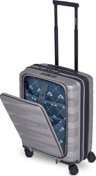 Immagine prodotto Bergpfeil Travel 4 Rollen Kabinentrolley 55 cm Laptopfach mit Dehnfalte (46 l, Bagaglio a mano (fino a 50 litri))
