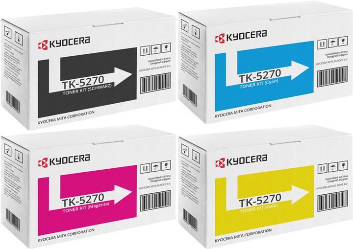 Actual product image Kyocera 4x Original Toner TK-5270 ECOSYS M 6230 cidn M 6630 cidn P 6230 cdn Set