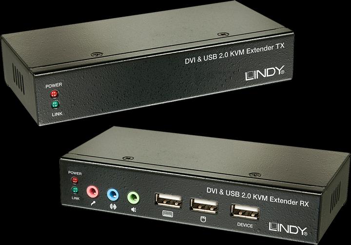 Actual product image Lindy Cat.6 KVM Extender Classic DVI USB
