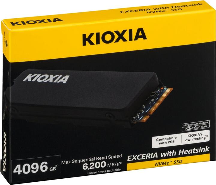 Actual product image Kioxia Exceria HeatSink (4096 GB, M.2 2280)