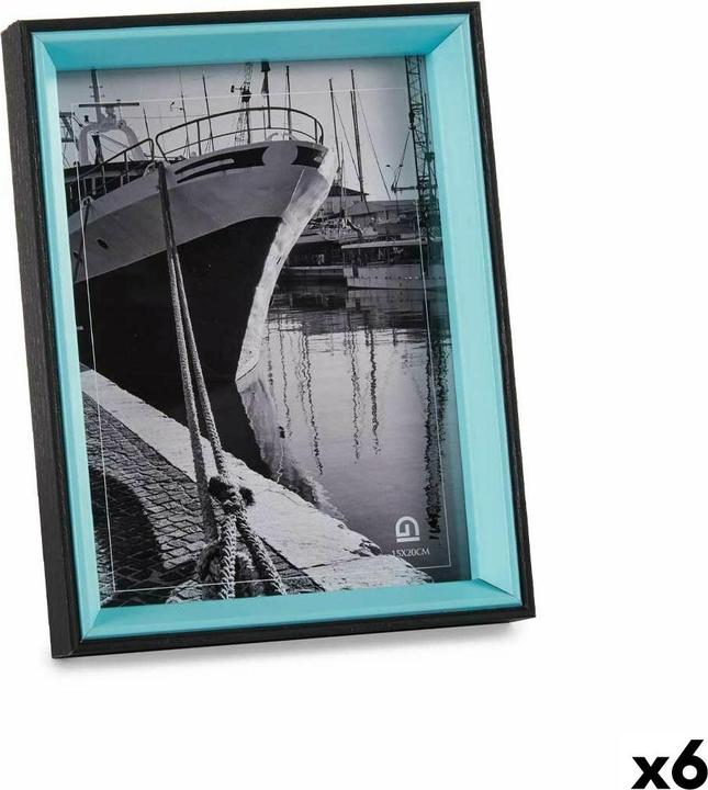 Produktbild Gift Fotorahmen Kristall Schwarz Blau Holz MDF (3 x 22 x 17 cm) (6 Stück) (15 x 20 cm)