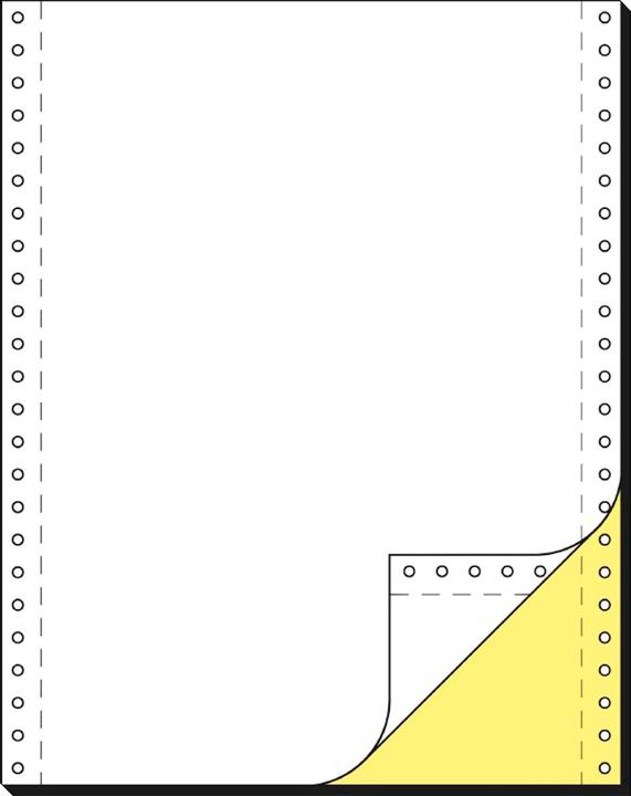 Actual product image Schäfer Shop Select Computer continuous paper, various colours. Colours, 2-fold blank, 1000 pieces (54 g/m², A4, 1000 x)