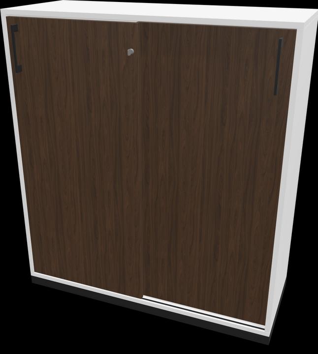 Black, Walnut decor dark with structure, White