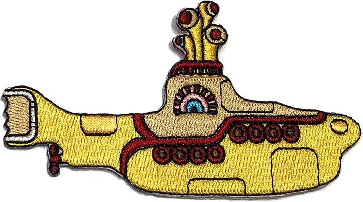 Actual product image The Beatles Yellow Submarine Woven Standard Iron On Patch