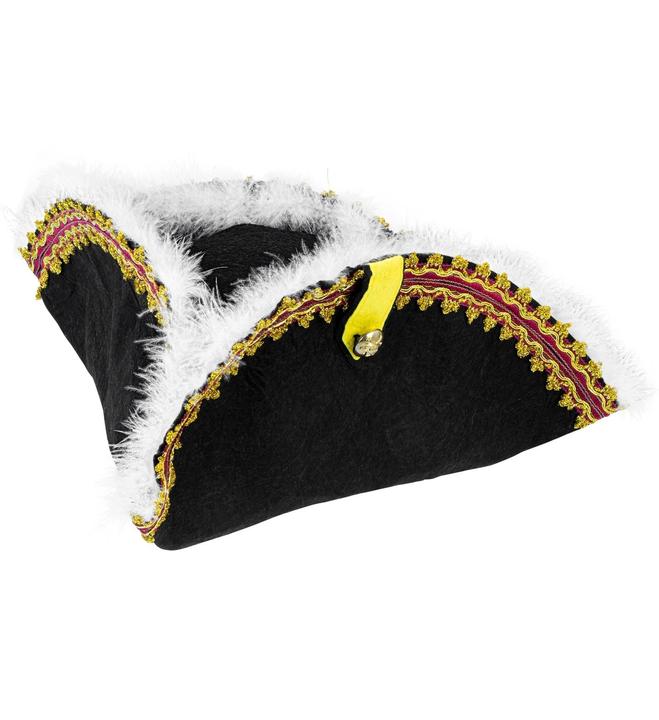Actual product image Widmann Tricorn hat with marabou decoration