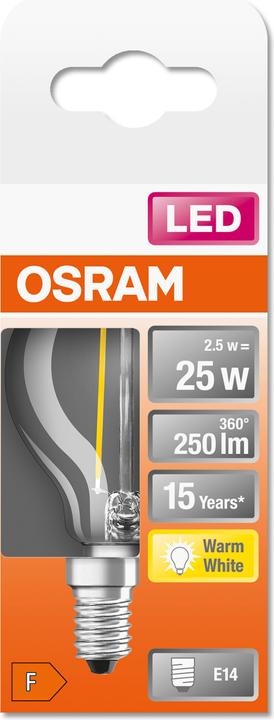 Actual product image Osram Star Classic P (E14, 2.50 W, 250 lm, 1 x, F)