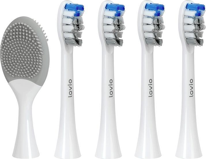 Lovio LVTB124WH-HM SonicProtect PRO Toothbrush Heads Medium White (5 x)