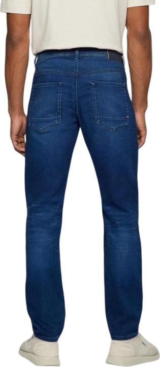 Actual product image BOSS Mens Leather Patch Tapered Jeans (30)