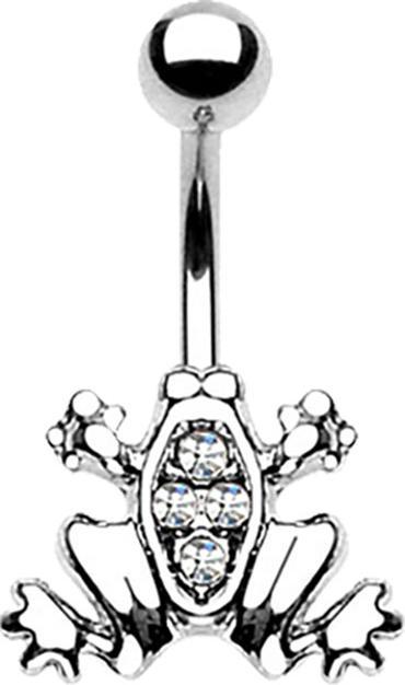 Star Piercing Banane silber Frosch silber (Chirurgenstahl 316L, ohne Messing)