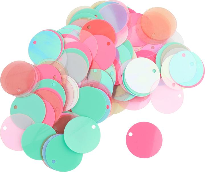 Image du produit Rico Design Paillettes mélange rond, multicolore (Polyéthylène téréphtalate (PET))