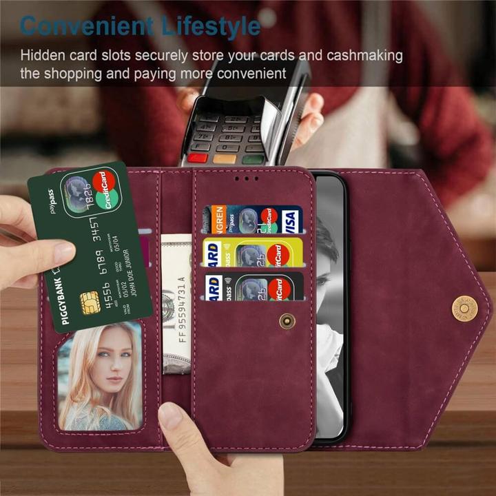 Produktbild Cover-Discount iPhone 14 - Brieftaschen Hülle weinrot (Apple iPhone 14)