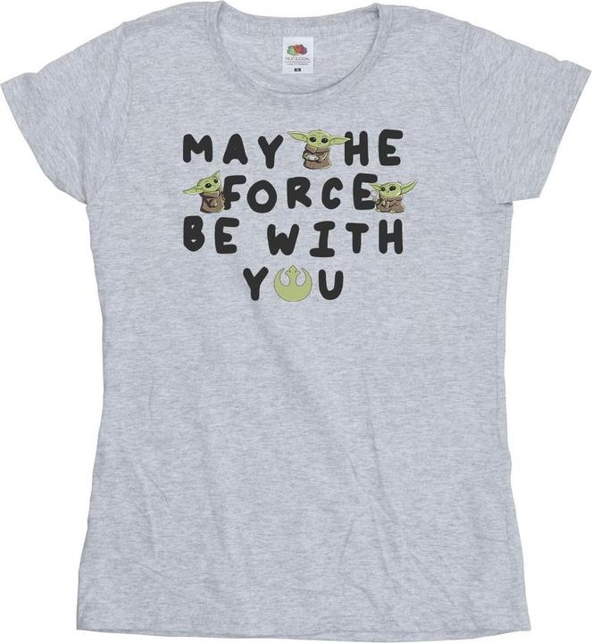 Immagine prodotto Star Wars The Mandalorian Grogu May The Force Be With You Maglietta Donna (S)