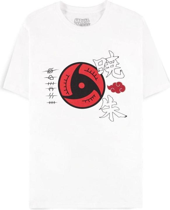 Actual product image Difuzed Naruto Shippuden T-Shirt Akatsuki Symbols White Size S (S)