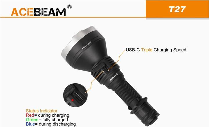 Produktbild AceBeam T27 Thrower LED Taschenlampe (17.47 cm)